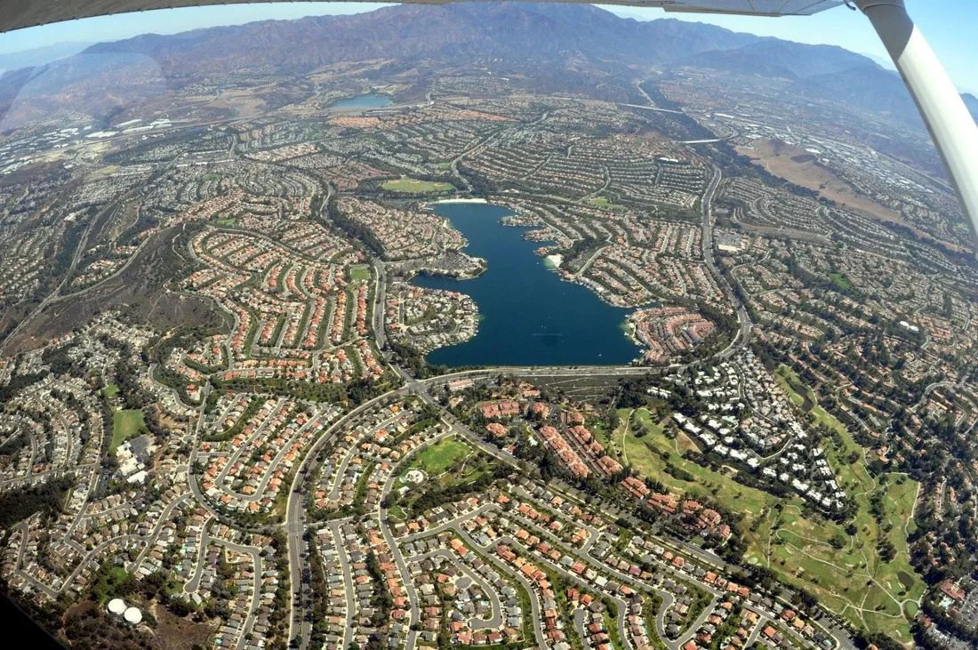 Aerial photograph of Lake Mission Viejo